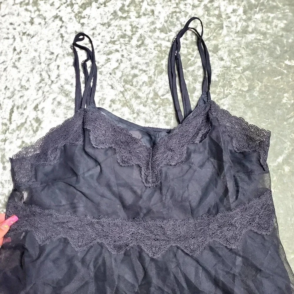 Victoria's Secret Black Lace Slip‎ Size: M